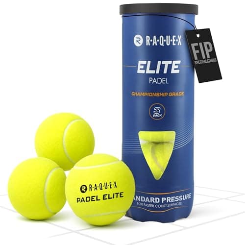 Image of Raquex Elite Padel Balls – 3, 6, 9 or 120 Balls - Two Pressure/Speed Options - For All Court Surfaces - FIP Approved (Elite)