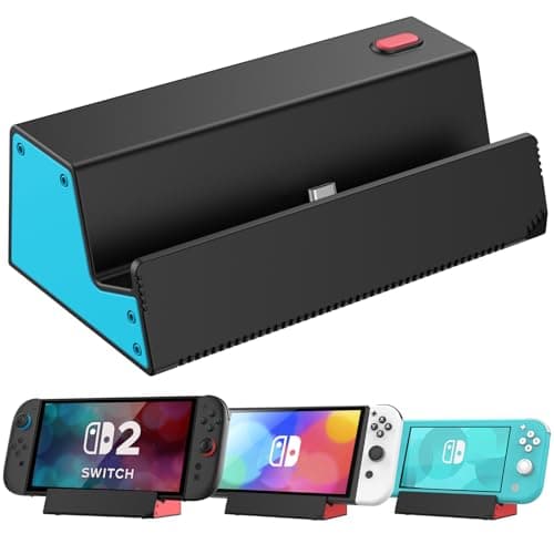Image of HEIYING Switch Base,Portble Charger Dock for Nintendo Switch 2 / OLED/Lite,Charging Dock Station with Standard USB-C Port for Easy Console Charging