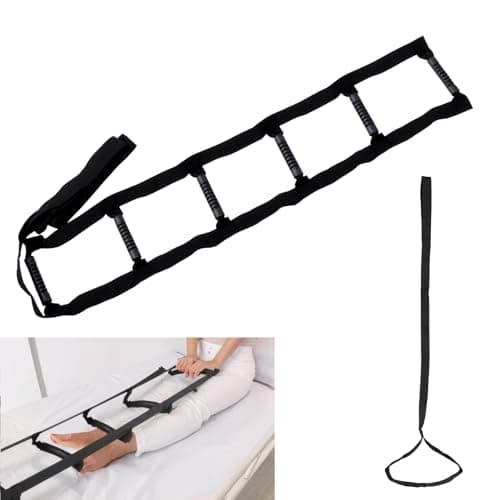 Image of PCVANLEY 2 Pcs 6 Handle Bed Ladder Assist And Black Leg And Foot Lifter,Bed Ladder Assist Device Suitable For The Elderly, Pregnant Women, Disabled Persons And Injured Persons