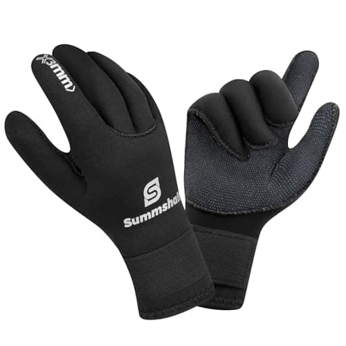 Image of Summshall Wetsuit Gloves 3MM Neoprene Gloves Water Resistance Thermal Antislip Warm Swimming Gloves for Men Women Spearfishing Surfing Rafting Kayaking Paddling Scuba Diving