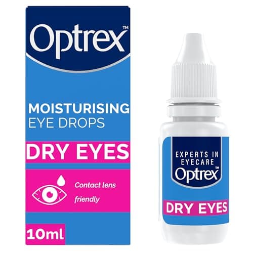 Image of Optrex 10 ml Moisturising Eye Drops: Contact Lens Safe, Relieves Irritation, Soothes Inflammation, Hydrates, Provides Comfort for Dry and Sensitive Eyes