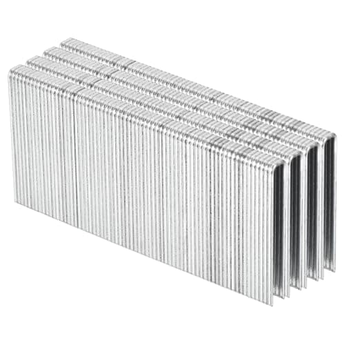 Image of sourcing map 18 Gauge Narrow Crown Staples 1/4"x1-1/2", 600Pcs Galvanized Steel for Pneumatic, Electric Stapler, White