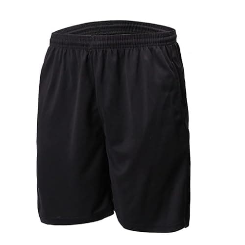 Image of Smilore Unisex Kids PE School Shorts Boys Football Shorts Girls Running Gym Sports Shorts Black, 9-10 Years