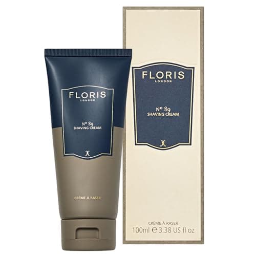 Image of Floris London No. 89 Shaving Cream (100 ml) | Aloe Vera & Camomile Extract | Classic Citrus & Woody Masculine Scent | Enhanced with Bergamot, Oakmoss, Neroli & Orange | Keeps Skin Smooth & Supple