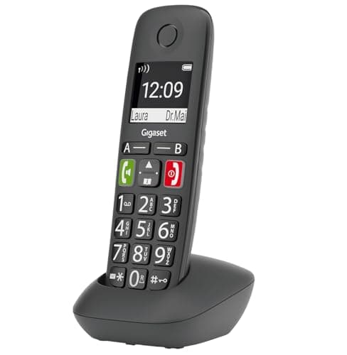 Image of Gigaset E294 - DECT Telephone - Designed for the Elderly - Hearing Aid Compatibility - Large Display and Buttons, Titanium Grey [UK Version]