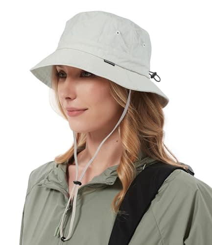 Image of Creekstone Waterproof Bucket Hat Rain Hat Sun Hats for Women Men UV Protection Packable Summer Hat UPF50 Hiking Fishing Hat (UK, Alpha, One Size, Cool Grey)