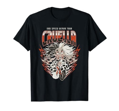 Image of Disney Villains Cruella De Vil 1961 Speed Demon Tour Band T-Shirt