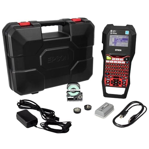 Image of LABELWORKS Epson LW-PX700PCD Industrial Label Maker Kit - Complete Bundle with Accessories, Compatible with Large Variety of Tape Types, Portable Handheld Label Printer, Labels