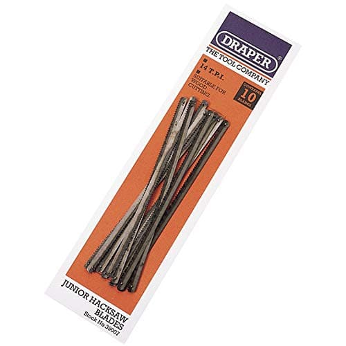 Image of Draper 39007 14 TPI Wood Cutting Junior Hacksaw Blade, Pack of 10 , Blue