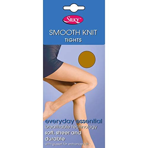 Image of Silky Womens/Ladies Smooth Knit Tights Extra Size (1 Pairs) (XXX-Large (60-80)) (Natural Tan)