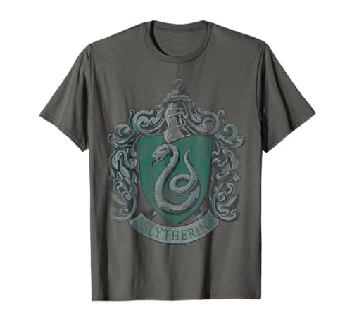 Image of Harry Potter Distressed Slytherin Crest T-Shirt