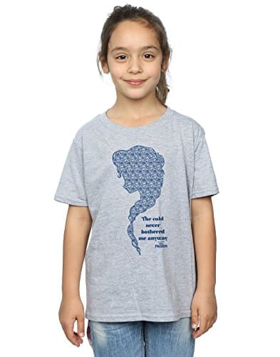 Image of Disney Girls Frozen Heads T-Shirt 9-11 Years Sport Grey
