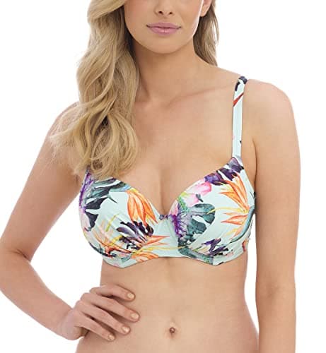 Image of Fantasie Paradiso Gathered Full Cup Bikini Top Soft Mint Blue 42FF