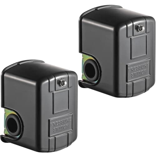 Image of 2 Pack Pressure Switch for Well Pump, Well Pressure Switch 30-50 psi, Water Well Pressure Switch 1/4" Female NPT Black