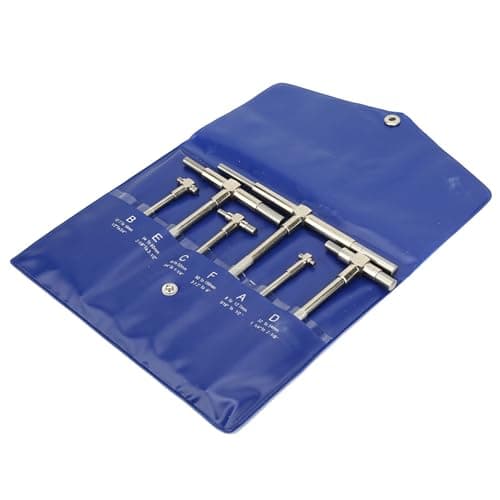 Image of Telescopic Gauge Set 6Pcs for Measuring 8-150mm, Adjustable T Bore Hole Gauge Telescoping Gage with Tool Steel Material