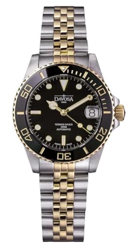 Image of Davosa IWAWP 166.197.05 Men's Wristwatch, Automatic Mechanical, Water Resistant to 20 ATM, Silver, Black, Bracelet Type