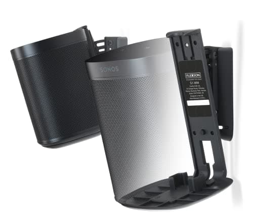 Image of Flexson Wall Mounts for Sonos One, One SL and Play:1 - Black (Pair)