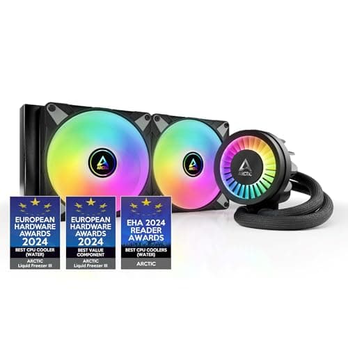 Image of ARCTIC Liquid Freezer III 280 A-RGB - Water Cooling PC, All-in-One CPU AIO Water Cooler, Intel & AMD compatible, efficient PWM-controlled pump, fan: 200-1700 rpm, LGA1851/1700 Contact Frame - Black