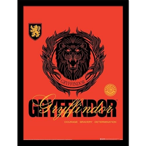 Image of Harry Potter (Gryffindor) Collector Print 45cm X 35cm, Official Licensed Framed Wall Art For Home Or Office, Display Decor, Collector Gift