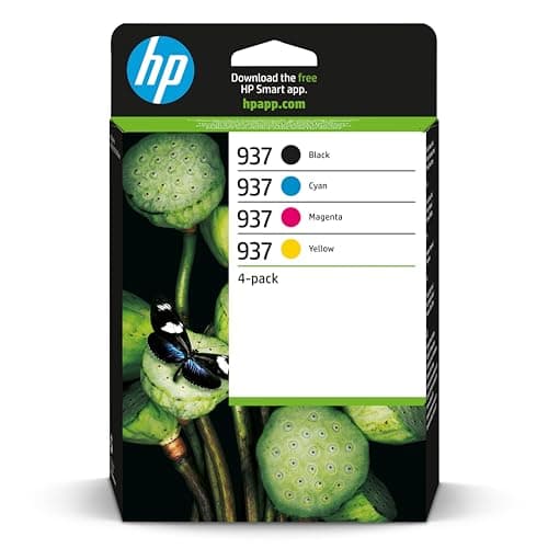 Image of HP 937 Black/Cyan/Magenta/Yellow Original Ink Cartridge Multipack (6ZC72AE) – Works OfficeJet Pro 9120e, 9122e, 9125e, 9130e, 9132e, 9135e, 9720e, 9730e Printers