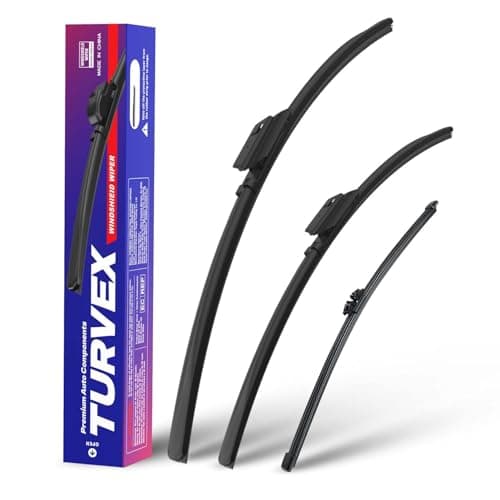 Image of TURVEX Wiper Blades for BMW 1 Series F40 Hatchback May 2019 to 2024, Complete Front Window Wiper and Rear Wiper Set, 26" 17" 14" Windscreen Wipers Blade Set - Quiet & Easy Installation
