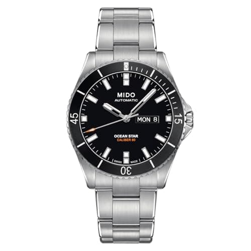 Image of MIDO Men's Ocean Star Captain 42.5mm Steel Bracelet & Case Automatic Black Dial Watch M026.430.11.051.00