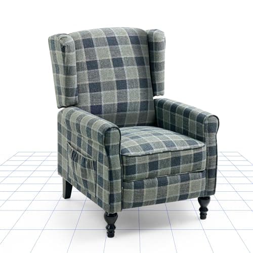 Image of FLEXISPOT Recliner Chair Armchair Adjustable Single Chair Sofa for Relaxing Accent Chair Pushback for Living Room Bedroom Wing Back Reclining | Grey