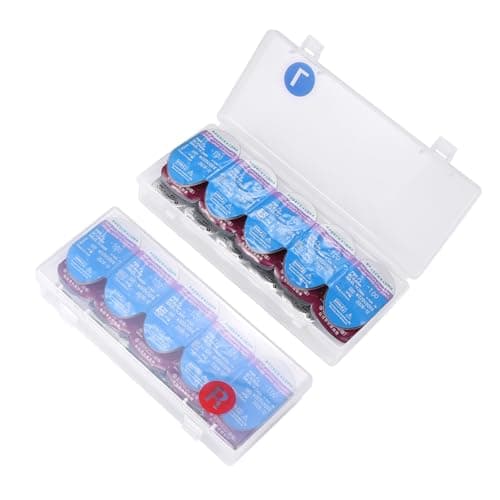 Image of MUSHENJI 2 Pack Contact Lens Organizer Case, Each Hold 15 PCS, Total Hold 30 PCS, Disposable Daily Colored Lenses Portable Storage Box with Labeled R&L for All Brand Cosmetic Contact Lens