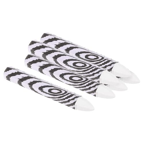 Image of PATIKIL Lumber Marking Crayons, 6 Pack 4"x0.55" Hex Wax Tire Marker Crayons White
