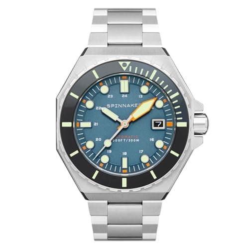 Image of Spinnaker Dumas Men's Blue Yonder Japanese Automatic 44mm Watch with Solid Bracelet SP-5081-DD