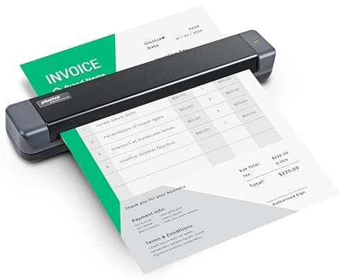 Image of Plustek S410 Plus - Small USB Portable Sheet-Fed A4 Document Scanner for Windows 7 / 8 / 10 / 11 , OCR Software Include