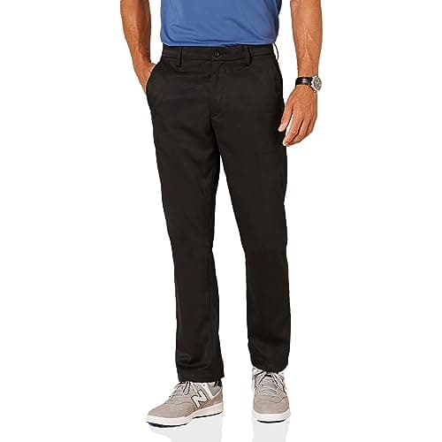 Image of Amazon Essentials Men's Straight-Fit Stretch Golf Trousers, Black, 36W / 31L