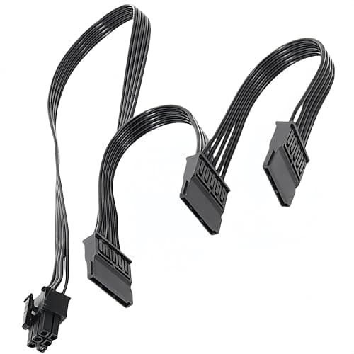 Image of lilila-ree for Corsair SATA Power Splitter Cable, 6-Pin to 3X 15-Pin SATA Female Power Supply Adapter for Additional SSD/HDD, for Corsair RM550x RM650x RM750x RM850x RM1000x Modular PSUs - 20 Inch