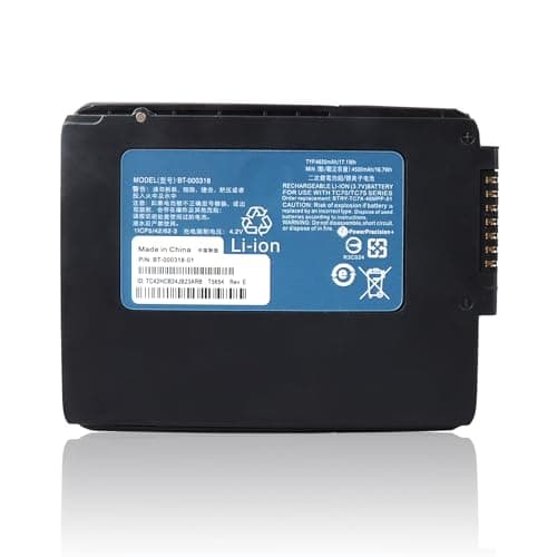 Image of JIMACRO BT-000318 Battery Compatible with Zebra TC70 TC72 TC75 TC77 Series, Barcode Scanner Battery 3.7V 17.1Wh