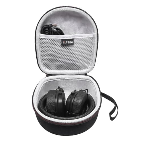 Image of LTGEM Earphone Case Compatible with Marshall Major V/IV/III/II Wireless Bluetooth Headphones, Office Travel Storage Bag, Black (Home Only)