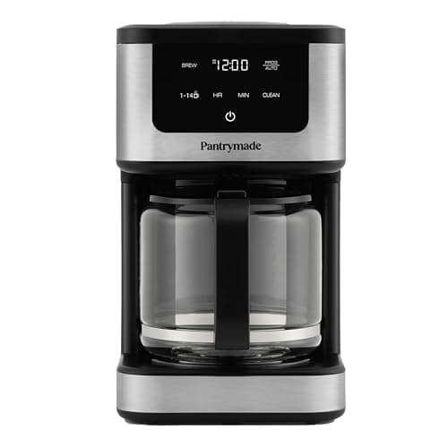 Image of Pantrymade Deluxe 14 Cup Programmable Drip Coffee Maker with Glass Carafe | Large Capacity Coffee Maker 14 Cup with Brew Strength Control, Auto Shut-Off & Timer | Classic Black