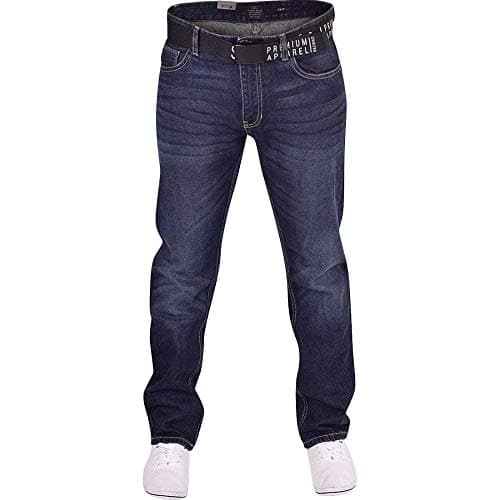Image of SMITH & JONES Men's Casual Hardwearing Regular Fit Denim Jeans - Blue, 36W x 32L