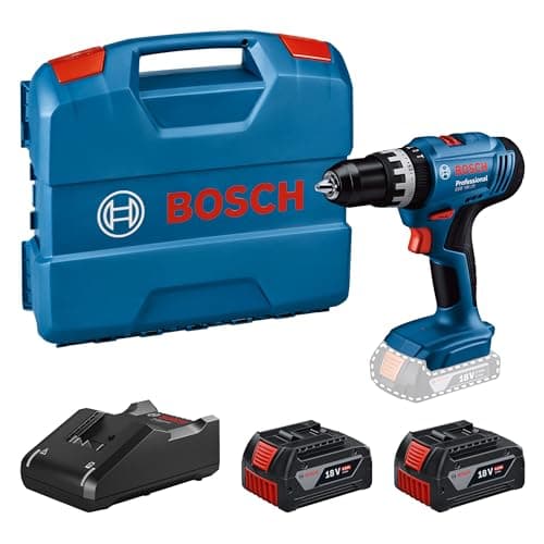 Image of Bosch Professional 18V System Cordless Impact Drill Driver GSB 18V-25 (Screw Ø max. 10 mm, incl. 2X GBA 4.0Ah, GAL 18V-40, L-Case Pick & Click)