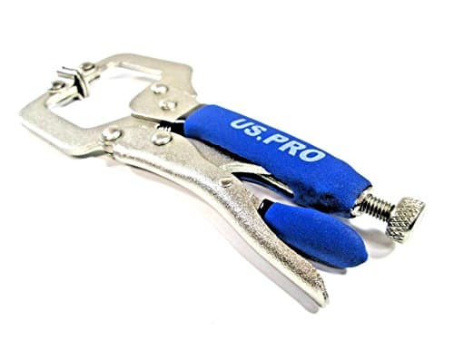 Image of US PRO 150mm Locking C CLAMP with Swivel Contact Pads Mole Vice Grip 1607