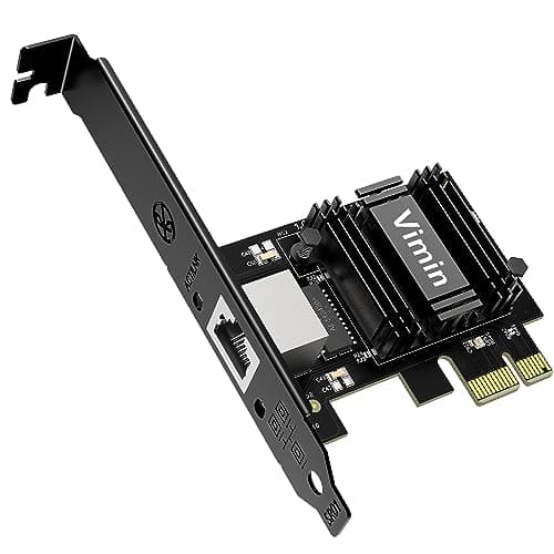 Image of VIMIN 2.5G PCIe Network Card with Realtek RTL8125B -2.5G Ethernet Network Adapter, 2500/1000/100Mbps PCI Express Gigabit Ethernet Card Supports Windows 11/10/8.1/8/7 & Linux OS