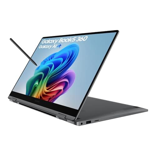 Image of Samsung Galaxy Book5 360, Copilot+ PC (2025) 15.6", Intel Core Ultra 7 Processor, S Pen Included, 16GB RAM, 1TB Storage, Grey