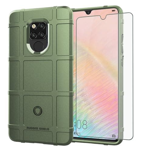 Image of Asuwish Phone Case for Huawei Mate 20 X 5G with Tempered Glass Screen Protector Cover and Slim Thin Hard Mobile Cell Accessories Protective Hawaii Mate20X 4G Mate20 20X G5 7.2 inch Women Men Green