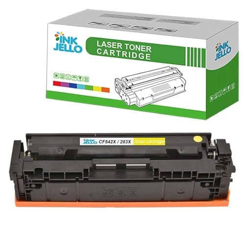 Image of InkJello Compatible Toner Cartridge Replacement for HP Colour LaserJet Pro M254dw M254nw MFP M280nw MFP M281fdn MFP M281fdw CF542X 203a 203x (Yellow)