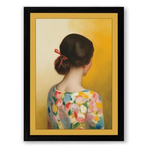 Image of Figure in Colour Modern Framed Wall Art Print A3 (42×29.7cm) Black, Wall Decor for Living Room, Bedroom, Office & Home, Ready to Hang, Art Gift