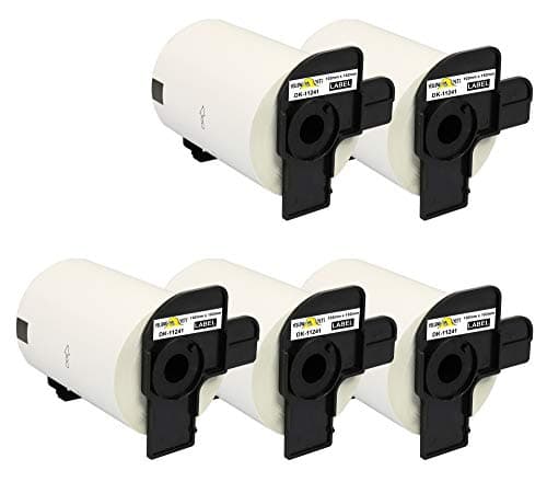 Image of Yellow Yeti 5 Rolls DK-11241 102 x 152mm Large Shipping Labels Compatible with Brother P-Touch QL-1050 QL-1050N QL-1060N QL-1100 QL-1110NWB | 200 Labels per Roll