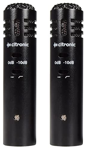 Image of citronic | Ultra Sensitivity Mini Cardioid Condenser Microphones | Supplied as a Pair