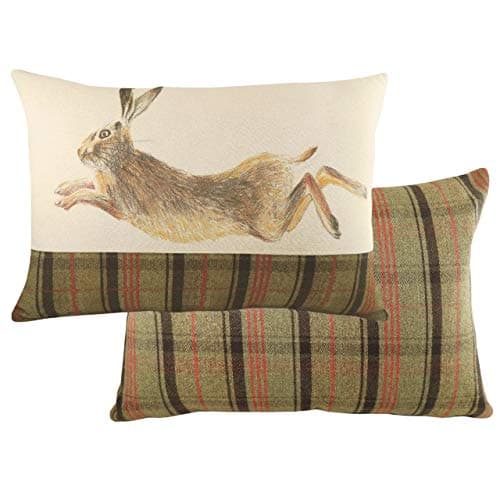 Image of Evans Lichfield Hunter Leaping Hare Cushion Cover, Multi, 40 x 60cm