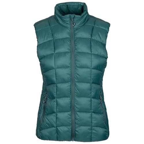 Image of Trespass Womens Padded Gilet Ogbere - 2 Zip Pockets, Water-Resistant, Square Shaped Quilting, Shell 100% Polyamide, Lining 100% Polyamide, Padding 100% Polyester