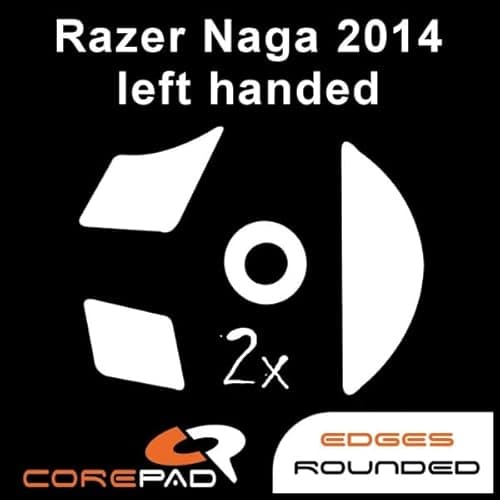 Image of Corepad Skatez PRO 153 Compatible with Razer Naga 2014 Lefthanded Replacement Mouse Feet
