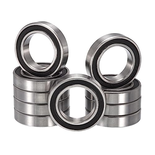 Image of HiPicco 6804-2RS Deep Groove Ball Bearings, ID 20mm x OD 32mm x Width 7mm Double Rubber Sealed Ball Bearing Pre-Lubricated Chrome Steel Z2 Lever 10pcs